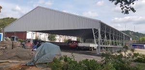 Prekritje parkirišča vozil 25x42m