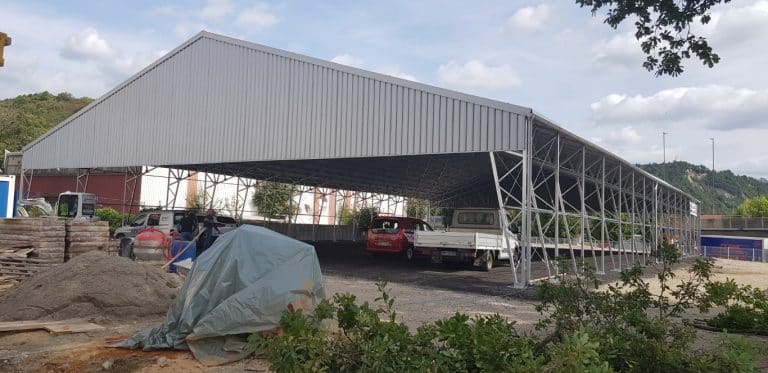 Prekritje parkirišča vozil 25x42m